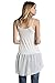 Easel Women's Sleeveless Camisole and Tunic Extender with Chiffon Ruffle Hem