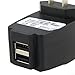 Home Wall 2 Port AC Outlet USB Charger Adapter Plug