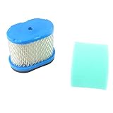 Podoy 498596 Air Filter with 273356s Pre Filter Cleaner for Briggs & Stratton 690610 697029 5059h 4207 30-033 Stens 100-093 John Deere M147431 and Intek 5.5-6.75 HP Engines