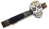 Day of the Dead Dia De Los Muertos Skull Mask Tie Bar Clip