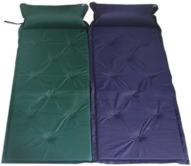 Eutteum New Air inflatable Self-Inflating Green Camping Mat Pillow Sleeping Pad Mattress Bed