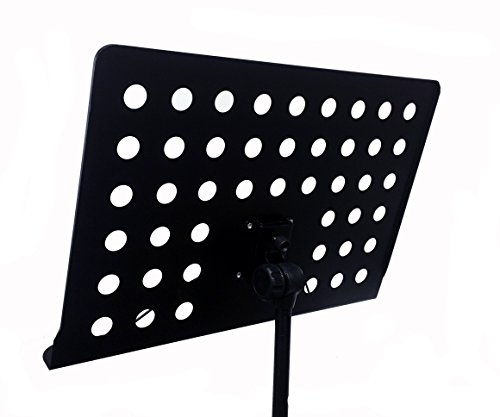 Tetra-Teknica Essential Series EMS-02B Three Section Collapsible Sheet Music Stand with Carry Bag, Color Black