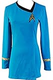 CosplaySky Star Trek The Female Duty Uniform Blue Dress Costume Large