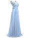 PROMLINK Women Beaded Chiffon Bridesmaid Dresses Long for Wedding Guest Gowns,Lilac 6