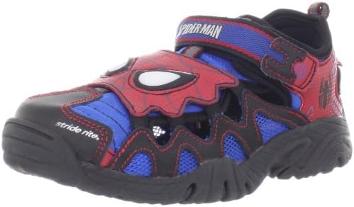 Stride Rite Spider-Man Light-Up Fisherman Sandal (Toddler/Little Kid/Big Kid),Red/Blue,2.5 M US Little Kid