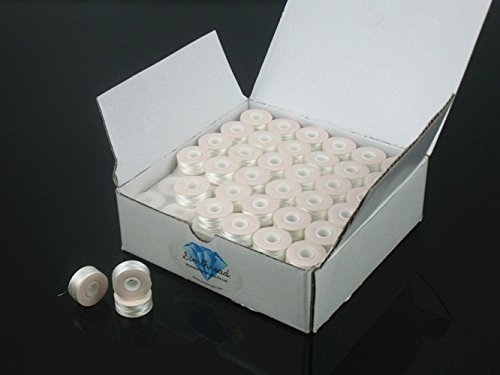 Prewound Bobbin Thread for Embroidery Machines L Type Paper Cardboard Side White Color 144pcs/set