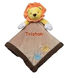 Personalized Lovey the Lion Snuggle Buddy and Rattle - 16 inches, Tristan