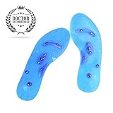 Mespirit MindInSole for Feet Acupressure Magnetic Inserts for Men and Women Massage Foot Therapy Reflexology Pain Relief Helps Burn Fat Cutable Fits Washable(Blue）
