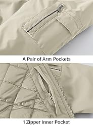 BGOWATU Men's Jacket Windproof Quilted Bomber