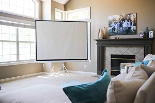 FOSSA 100 Inch Outdoor/Indoor Adjustable Portable Projector Screen with Stand | 4:3 Resolution