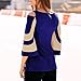 Vovotrade Women Cold Shoulder Long Sleeve Elegant Sweatshirt Pullover Tops Blouse Patchwork T Shirt
