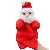 Happy Cherry Kids Puzzle Toys Story Game Education Props Baby Toys Santa Plush Hand Puppet Toys Christmas Gift - Red