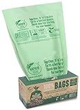 UNNI ASTM D6400 100% Compostable Trash Bags, 30-33 Gallon,124 Liter, 20 Count, Extra Thick 1.1 Mils, Lawn and Leaf Yard Waste Bag, Non-GMO, US BPI and Europe OK Compost Home Certified, San Francisco