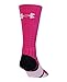 Under Armour Men's Unrivaled Power in Pink Crew Single Pair Socks, Tropic Pink/White, Large