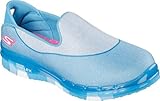 Skechers Girls' GO FLEX Walk Slip On,Turquoise,US 1.5 M