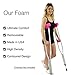 Crutch Pads & Hand Grip Covers for Underarm Crutches – Comfortable Soft Cushion Set, Breathable & Washable – Armpit & Handle Padding Crutch Accessories for Adults – Crutcheze – Pink