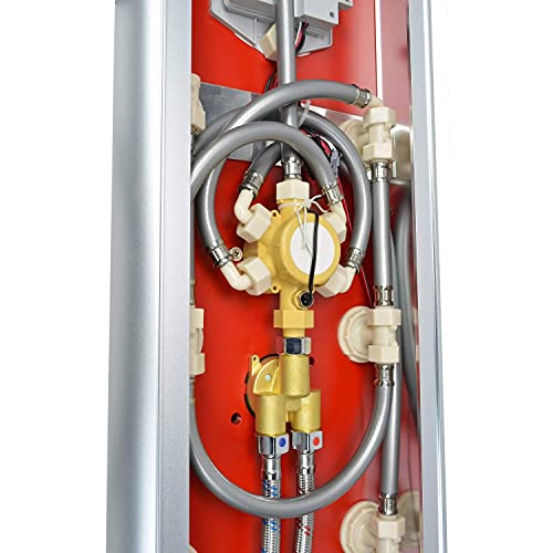 Blue Ocean 52” Aluminum SPA392R Shower Panel Tower with Rainfall Shower