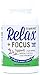 Relax + Focus Anxiety Relief - Stress Support Capsules Helps Mental Focus - Relaxation Supplement Blended with Herbs Vitamins Ashwagandha L-Theanine