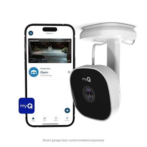 myQ Smart Garage Security Camera – 1080p HD Video, Night Vision, Motion Detection, Magnetic, Wi-Fi, Two-Way Audio, Smartphone Control - View 2