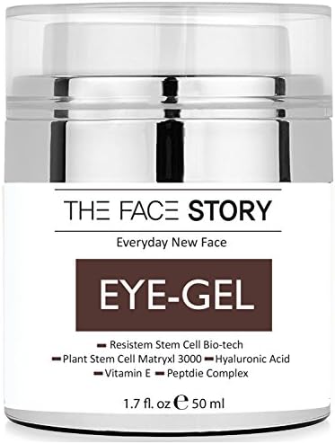 The Face Story Eye Gel with Natural Ingredients, 1.7 oz - for Dark Circles, Puffiness, Wrinkles and Bags.