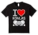 I Love Koalas Shirt, I Heart Koalas - Kids 8 - Black