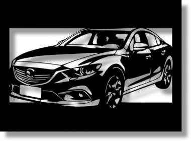 Amazon マツダ Mazda アテンザ Atenzaの切り絵 1 サイズ アートフレーム ポスター オンライン通販