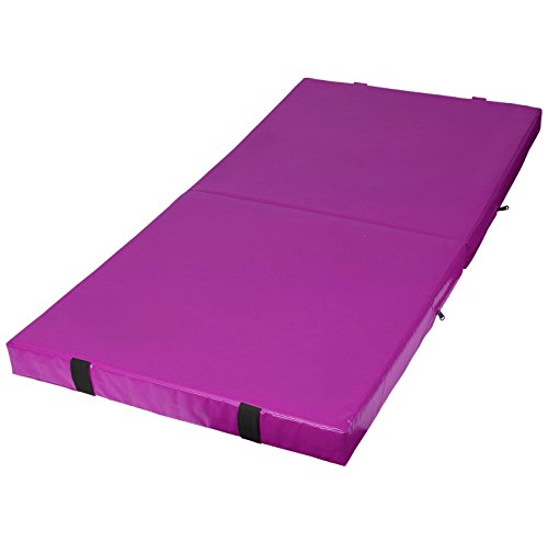 Gymmatsdirect 3'x6'x4" Junior Practice Mat for Kip Bar - Folding Gymnastics Landing/Tumbling Mats, Purple