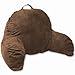 Deluxe Comfort Microsuede Bed Rest - Backrest Pillow with Arms - Bed Rest Pillow - Reading Bedrest Lounger - Sitting Support Pillow - Soft But Firmly-Stuffed Fiberfill - Reading Pillow, Brown
