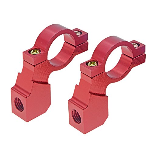 Motorcycle Mirror Brackets Adapter Aluminum 2cm/0.8'' Rear View Handlebar Mirror Mount Clamp Holder Clip Bicycle Mountain Bike Red