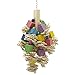 EBaokuup Large Medium Bird Parrot Chewing Toy - Natural Wooden Parrot Blocks Knots Tearing Toy Bird Cage Bite Toy for African Grey, Macaws Cockatoos, and a Variety of Amazon Parrots (Small)