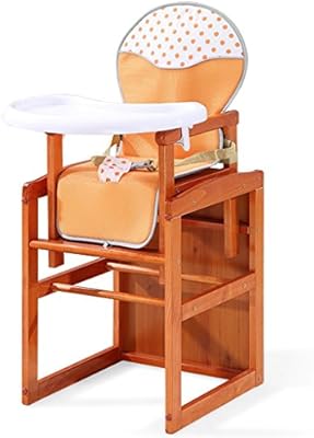 wooden high chair and table