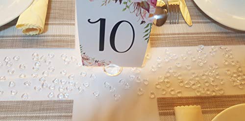 AiFanS Acrylic Heart Gems For Table Scatter Or Table Confetti,12mm Clear(Pack of 500Pcs)