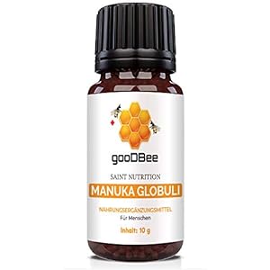 Saint Nutrition® Manuka Honig Globuli – radionisch informiert mit 400 MGO* | Methylglyoxal Gehalt von Neuseeland…