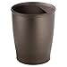 MetroDecor mdesign Bowl Brush, Plunger, Toilet Paper Holder, Round Wastebasket Trash Can, Bronze, Set of 4