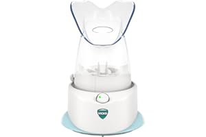 Vicks V1200 Personal Steam Inhaler with Soft Face Mask for Targeted Steam Relief, Aids with Sinus Problems, Congestion, Cough, Use with Soothing Menthol Vicks VapoPads