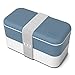monbento - Bento Box Adult MB Original blue Denim - 2 Leakproof Compartments - Stackable Lunch Box Perfect for Work/Picnic/Sports - BPA Free Food Containers - Microwave & Dishwasher Safe - Blue