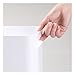 mDesign Plastic Slim Large 2.5 Gallon Trash Can Wastebasket, Classic Garbage Container Recycle Bin for Bathroom, Bedroom, Kitchen, Home Office, Outdoor Waste, Recycling, Aura Collection, 2 Pack, White