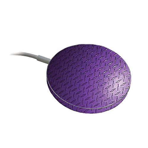 MightySkins Skin Compatible with Apple MagSafe Charger - Purple Diamond Plate |…
