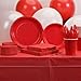 PACK OF 12 Disposable Plastic Tablecloths, 54 x 108 (RED) by Party!