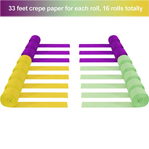 image for Leinuosen 525 Feet Totally Crepe Paper Streamers Mardi Gras Streamer P