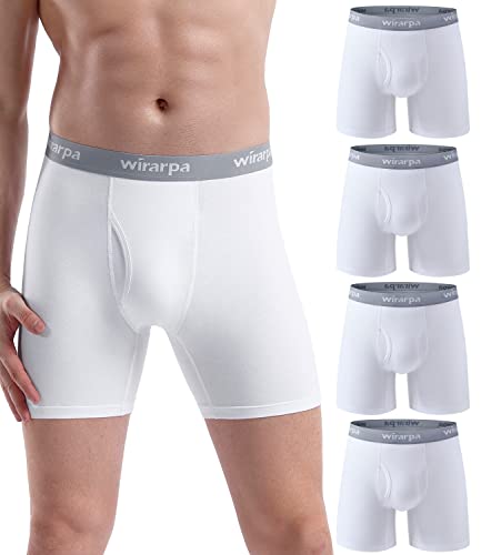 Wirarpa Men's Cotton Boxer Briefs Underwear Tagless