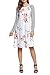 HOTAPEI Women's Floral Print Casual Long Sleeve A-line Loose T-Shirt Dresses Knee Length