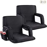 Sportneer Stadium Seat for Bleachers, Portable Seats Chairs with Backs and Padded Cushion