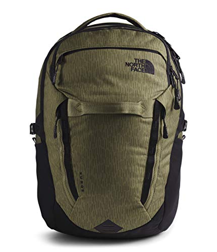 army green north face backpack