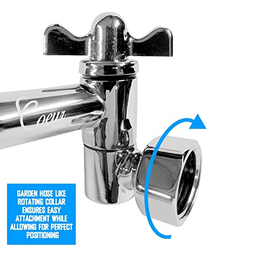 Coeur Designs 16Inch Extra Long Shower Extension Arm. Solid Brass