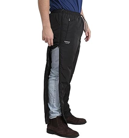 Dobsom Reha-Hose Damen und Herren gefüttert I Winter Sporthose Trainingshose mit durchgehendem Reißverschluss I Aufwärmhose W