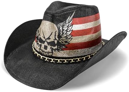 Bullhide No Mercy Panama Straw Western Hat Leather Cross Amazon.com:  main image 4