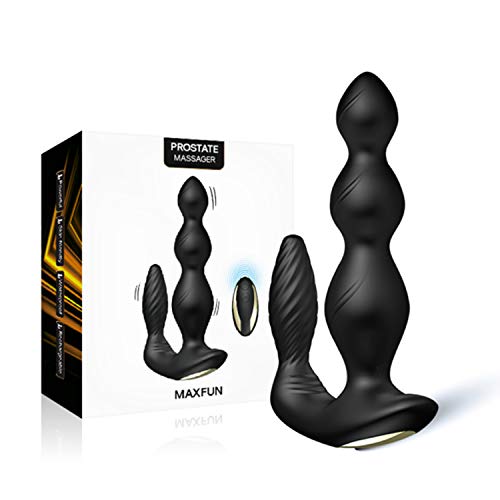 B&G Anal Vibrator Prostate Massager with Three Motors & 24 Vibrations, Butt Plug G spot Vibrator, Anal Sex Toys for Men Women Couples, Remote Control Rechargeable