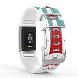 MoKo Fitbit Charge 2 Band, Soft Silicone Adjustable Replacement Sport Strap Band for 2016 Fitbit Charge 2 Heart Rate + Fitness Wristband, Wrist Length 5.70
