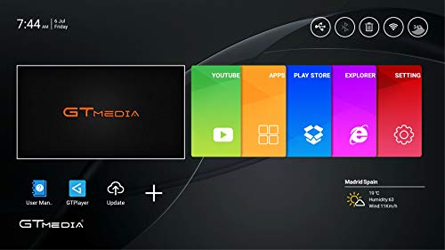 GTMedia GTC Satellite Receiver DVB-S2&T2&C ISDB-T Amlogic S905D Android 6.0 2GB RAM 16GB ROM BT4.0 Supports UHD 4K 30pfs/60fps H.265 MPEG-4 - Thumbnail 6